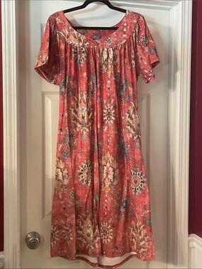 Coral Floral Print Sleep Chemise